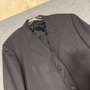 Hickey Freeman Suit Jacket Mens 48 Gray Wool Pinstripe Blazer 3 Button